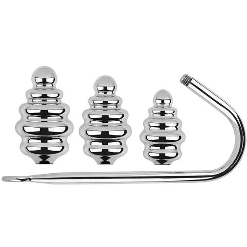 Anal GreatBenefit 8826 Hook Screw-in Ribbed Set 0614